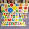 Montessori Wooden Shape Color Sorter Puzzle Educational Toy For Kids