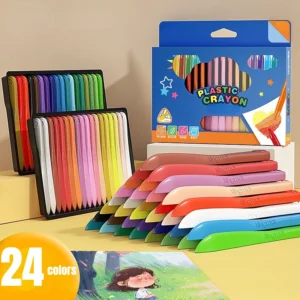 Kids Learning Toys - 24/12PCS Safe Non-Toxic Colorful Crayons For Drawing