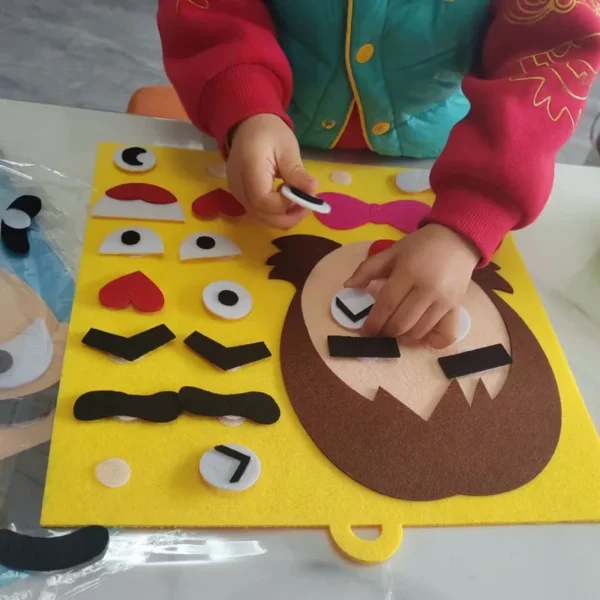 Kids Learning Toys DIY Emotion Change Puzzle Creative Expression Set - Image 5