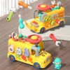 Kids Learning Toys: Montessori Bus-Shaped Sensory Busy Cube for Toddlers